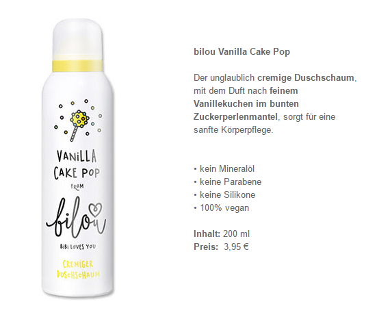 bilou online kaufen bei rossmann vanilla cake pop