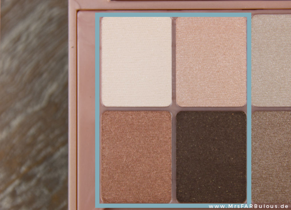 Maybelline Blushed Nudes Palette AMU verwendete Farben