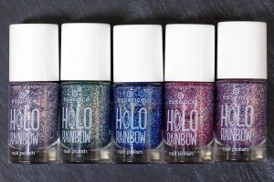 essence holo rainbow nagellack tragebilder alle 4