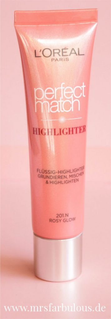 LOREAL Perfect Match Highlighter Rosy Glow strobing