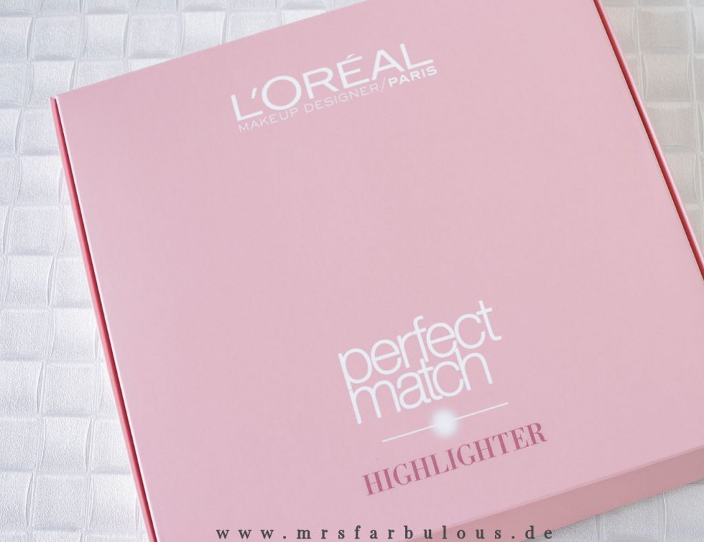 loreal perfect match highlighter tragebilder swatches review karton lightup