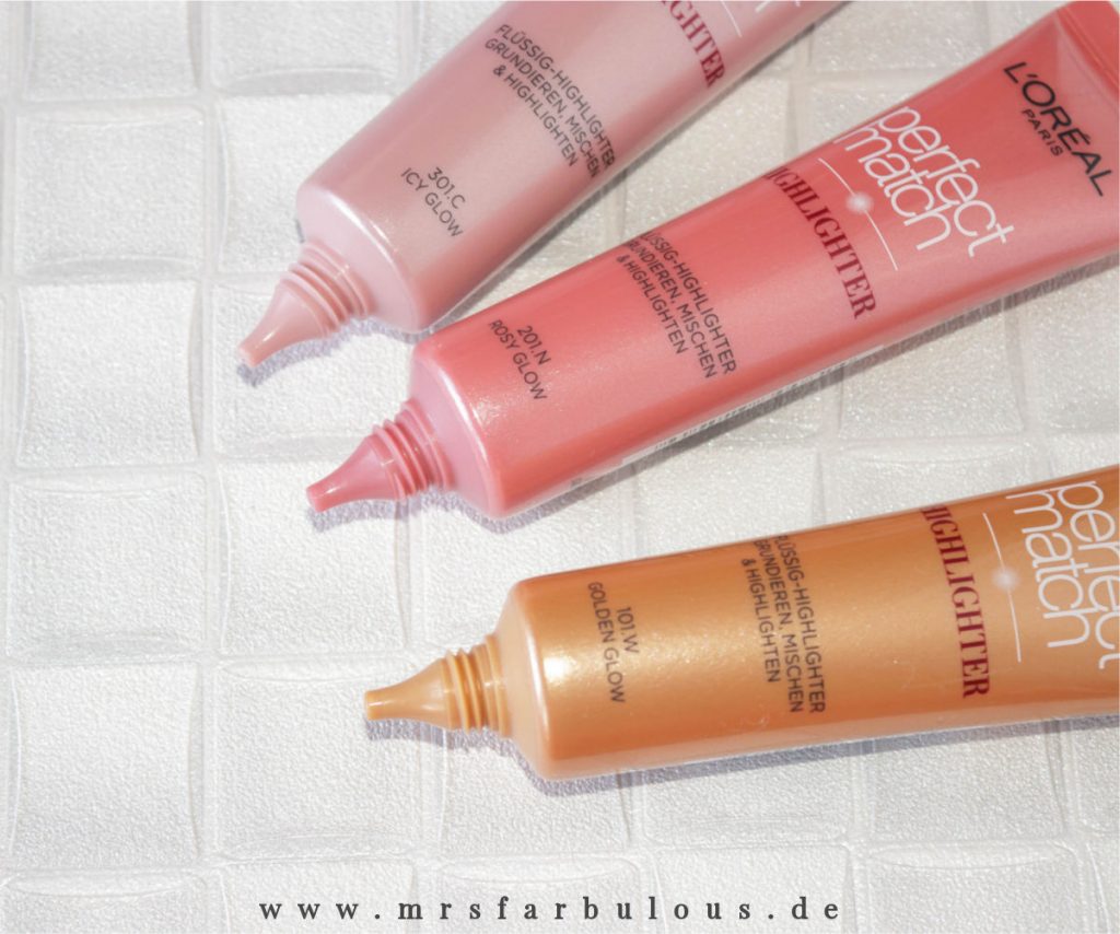 loreal perfect match highlighter liquid highligter strobing