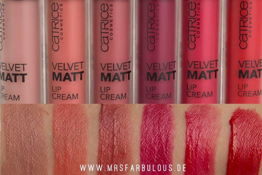 catrice velvet matt lip cream swatches und lipcream