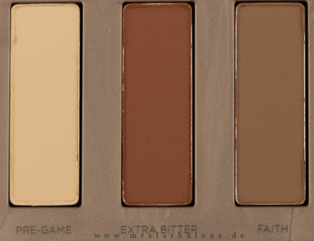 Naked Ultimate Basics Tragebilder Swatches Review Erfahrungen AMU 2016 mrsfarbulous douglas lidschatten palette Pre-Game Extra Bitter Faith