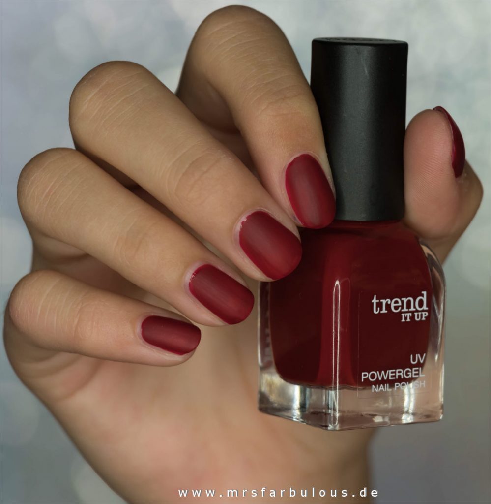 trend IT UP UV Powergel Nail Polish 060 matte top coat swatches review tragebilder erfahrungsberichte dm drogerie mrsfarbulous