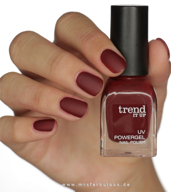 Trend It Up Uv Nagellack Mit Uv Lampe trend IT UP Nagellack UV Powergel glossy und matt Tragebilder Swatches