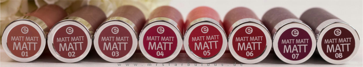 essence matt matt matt lipstick swatches targebilder review lippenstift drogerie mrsfarbulous swatches 3